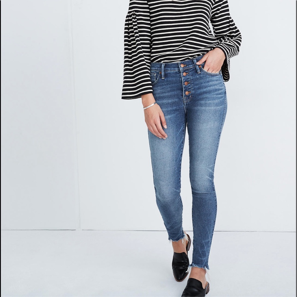 Madewell High Rise Skinny Jeans Button Fly 27